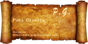 Paki Gizella névjegykártya
